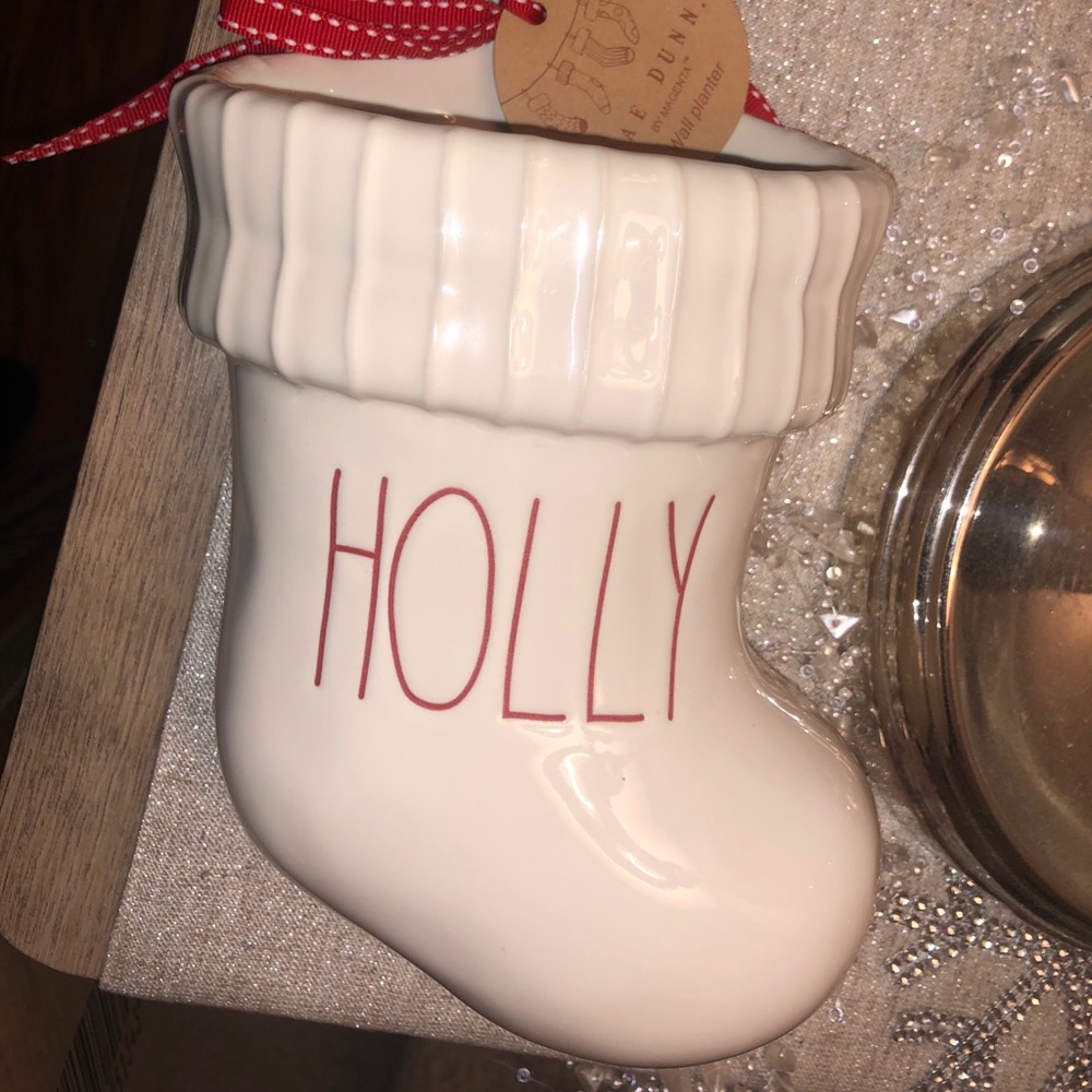 Rae Dunn Holly Stocking